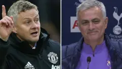 Ole Gunnar Solksjaer and Jose Mourinho