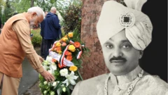 પોલૅન્ડમાં ગુજરાતના તત્કાલીન જામસાહેબ દિગ્વિજયસિંહ જાડેજાના સ્મારક પર વડા પ્રધાન નરેન્દ્ર મોદીએ પુષ્પાજંલિ અર્પણ કરી હતી