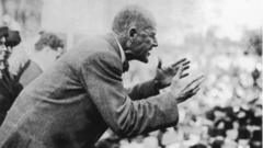 Eugene Debs en un mitín político