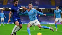 Chelsea and Manchester City in action