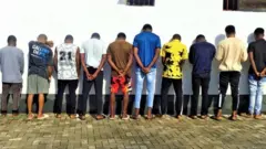 people wey EFCC bin arrest for yahoo yahoo for Enugu