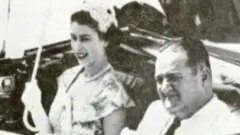 La reina Isabel II y el presidente Remón