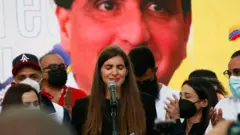 Camilla Fabri leyó este domingo en Caracas una carta escrita por su esposo Alex Saab.