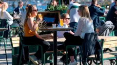 An outdoor cafe in Stockholms