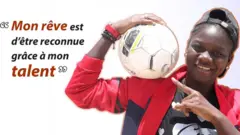 Marème, jeune footballeuse sénégalaise.