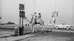 A camel ride on Mumbai's Marine Drive in 1977