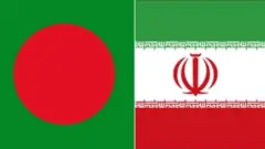 বাংলাদেশ ও ইরানের জাতীয় পতাকা