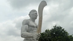 A statue of Monday Aigbe's great-grandfather