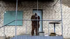 манекен на крыльце