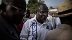 Guy Brice Parfait Kolelas, mmoja wa wagombeaji wakuu wa urais katika taifa la Congo-Brazzaville