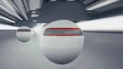 Artists impression of a hyperloop pod