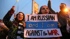 Антивоенная акция в Тбилиси
