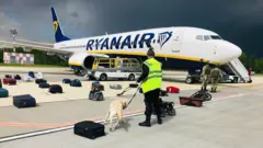 Ryanair uçağı Vilnius yolundayken bomba ihbarı olduğu söylenerek Minsk'e indirilmişti