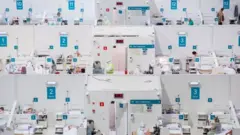 Hospital de campanha na Rússia, em foto de dezembro