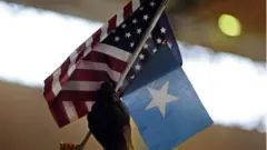 የሶማሊያና የአሜሪካ ባንዲራ