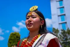 साकेला नाचमा सहभागी किराँत महिला (फाइल तस्बिर)