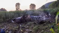 Wreckage of plane