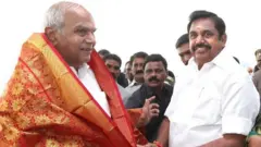 தமிழக முதல்வர் எடப்பாடி பழனிச்சாமியுடன் ஆளுநர் பன்வாரிலால் புரோஹித்