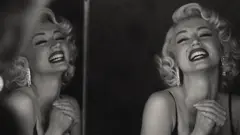 Ana de Armas caracterizada de Marilyn Monroe en el biopic "Blonde".