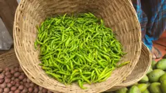 কাঁচা মরিচের দাম বেড়েছে তিনগুণ।
