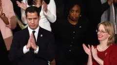 Juan Guaidó ovacionado durante el discurso del Estado de la Unión