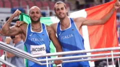 Lamont Marcell Jacobs ile Gianmarco Tamberi