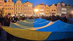демонстрация за Украину в Праге