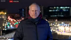BBC correspondent Steve Rosenberg reporting live from Moscow on the Six O'Clock News on BBC One on Tuesday