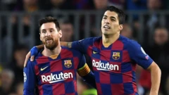 Lionel Messi and Luis Suarez