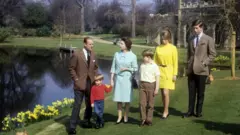 The Queen and Philip and their four children