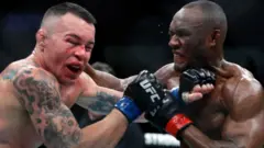 Le combat de Colby Covington (à gauche) contre Kamaru Usman a eu lieu à Las Vegas.