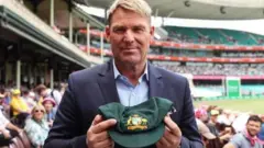 Shane Warne and his 'baggy green' Test cap