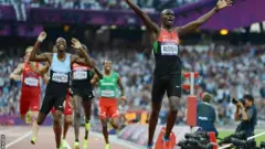Deevid Rudiishaa olompikii Landan bara 2012 irratti 800m'n injifate