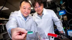 Los profesores de NTU Liu Ai Qun (izq.) y Kwek Leong Chuan.