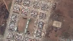 Destruction at an army complex in Bata