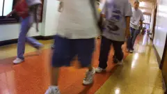 High school corridor
