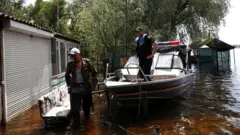 This is how many villages near the Dnieper below the blown-up Kakhov dam look now