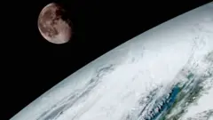 Earth and Moon from space