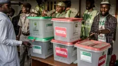 Ballot boxes.