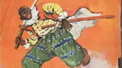 Yasuke, uko bamushushanya mu gitabo cy'abana cya Kurusu Yoshio