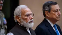 நரேந்திர மோதி & இத்தாலி பிரதமர் மரியோ டிராகி