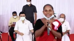 மு.க.ஸ்டாலின், நரிக்குறவர் பெண்கள், மாமல்லபுரம்
