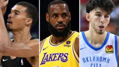 Victor Wembanyama, LeBron James and Chet Holmgren