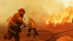 Australian firefighters tackle bushfires