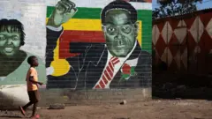 Mural of Mugabe