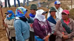 Comunidades indígenas en Ecuador en protesta contra el gobierno
