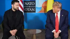 Трамп и Зеленский на саммите НАТО 25 июня