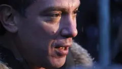 Nemtsov at a protest rally against alleged vote rigging in Russia's parliamentary elections in 2011