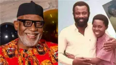 Aworan Rotimi Akeredolu pẹlu iyawo rẹ Betty