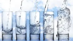 Glasses filled with water